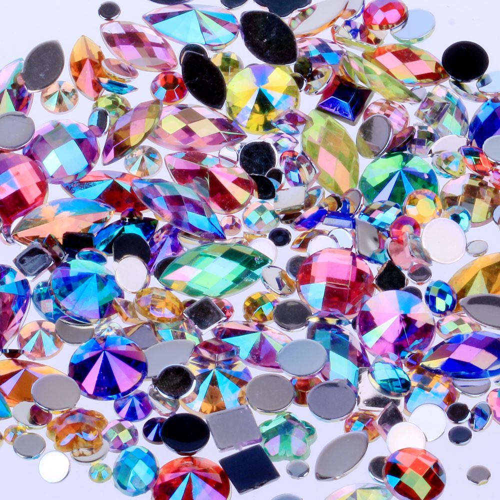 Best of Mixed 300pcs Crystal Clear AB Rhinestones DIY Non Hotfix Flatback Acrylic Nail Stones Gems For 3D Decorations Reviews & Tips