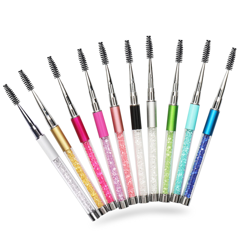 Best of Makeup Eyelash Brushes 10 Colors Diamond Handle Brushes Mascara Applicator Wand Brushes Rhinestone Lash Brush Makeup Tool Reviews & Tips