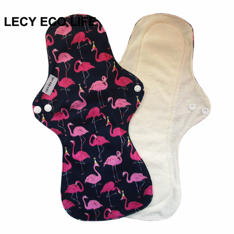 Best of Lecy Eco Life Reusable Menstrual Pads For Heavy Flow 1pc 13&quot; Flamingo Printed Night Use, Large Size Breathable Women Cloth Pads Reviews & Tips