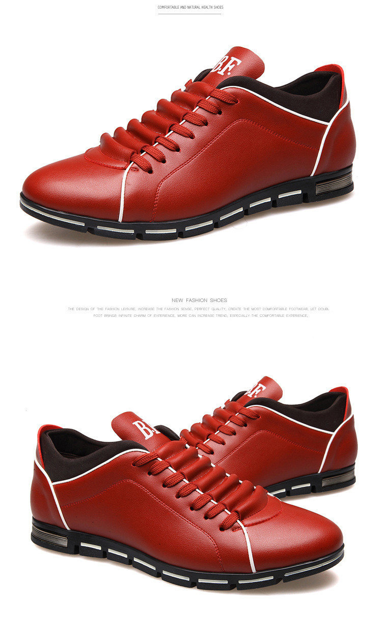 punased nahast meeste vabaajajalatsid musta tallaga