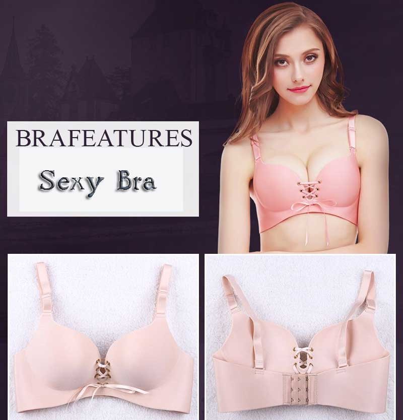 roosa push-up rinnahoidja paelte ja reguleeritavate õlapaeltega