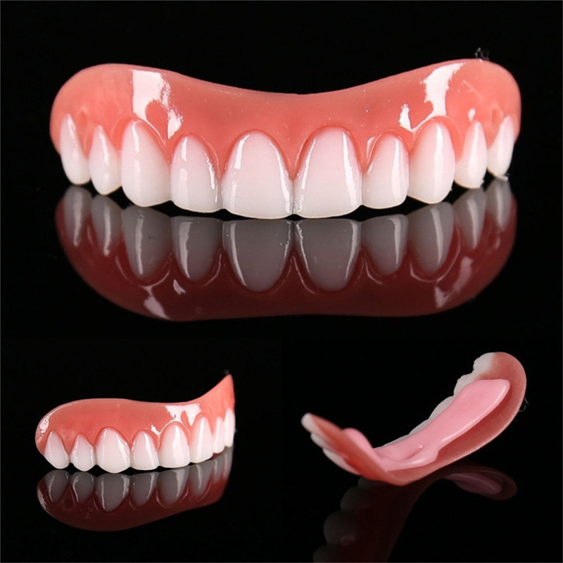 Best of False Tooth Stickers Simulation Teeth Whitening Dentures Paste Braces Upper Tooth Cover Tool Perfect Smile Comfort Teeth Veneers Reviews & Tips