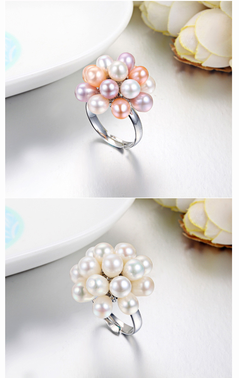 reguleeritava suurusega sõrmus mitmevärviliste pärlitega