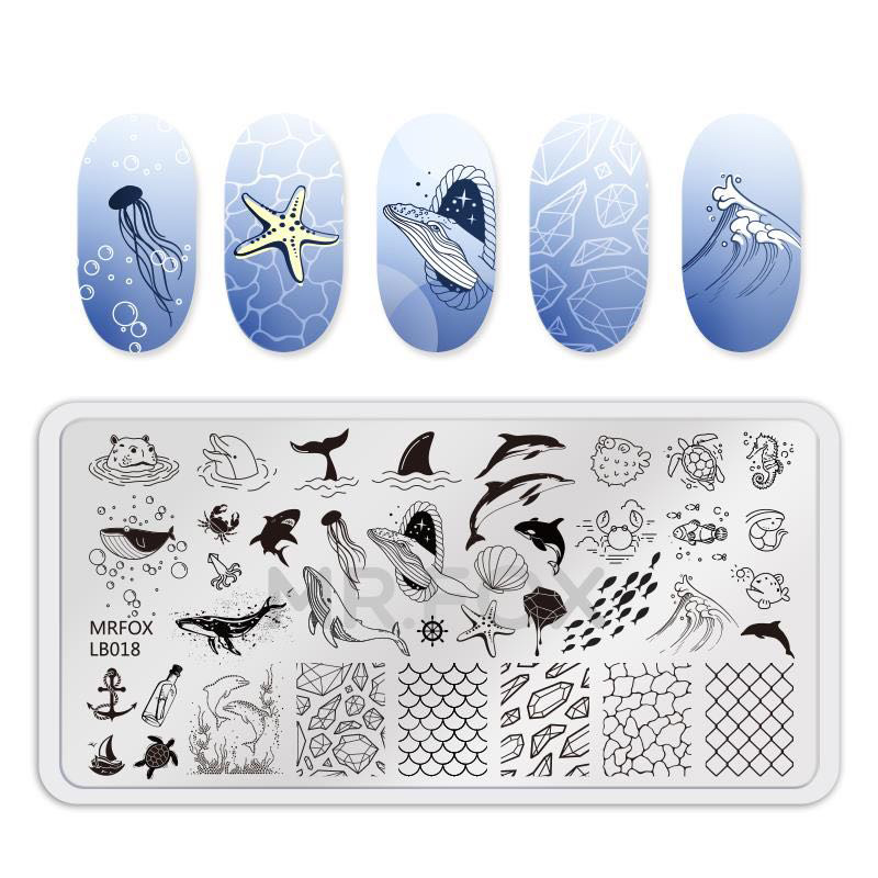 Best of 1PCS Blue Ocean Animal Nail Art Stamping Plates Fish Image Stencils For Nails Stamp Tools Manicure Template Reviews & Tips