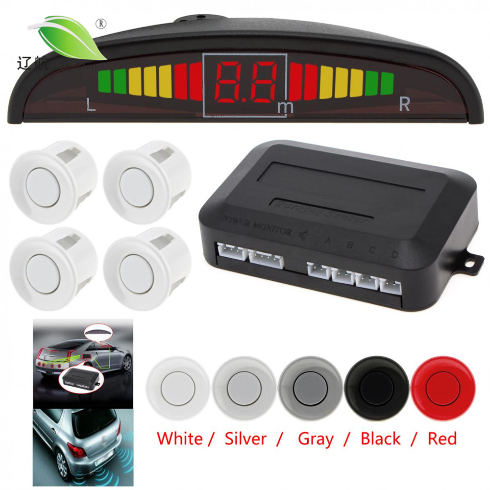 universaalne parkimisandur koos ekraani ja viie värvivalikuga anduritega