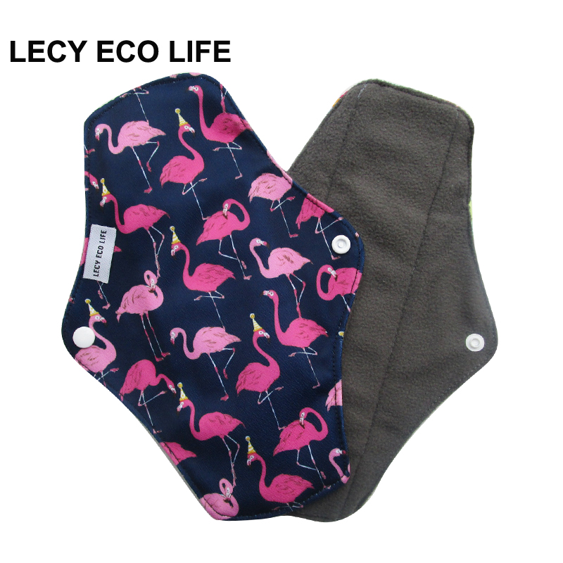 Best of LECY ECO LIFE Reusable Cloth Menstrual Pads Bamboo Charcoal Fleece Inner Lady Flamingo Printed Waterproof Mummy Pads For Women Reviews & Tips