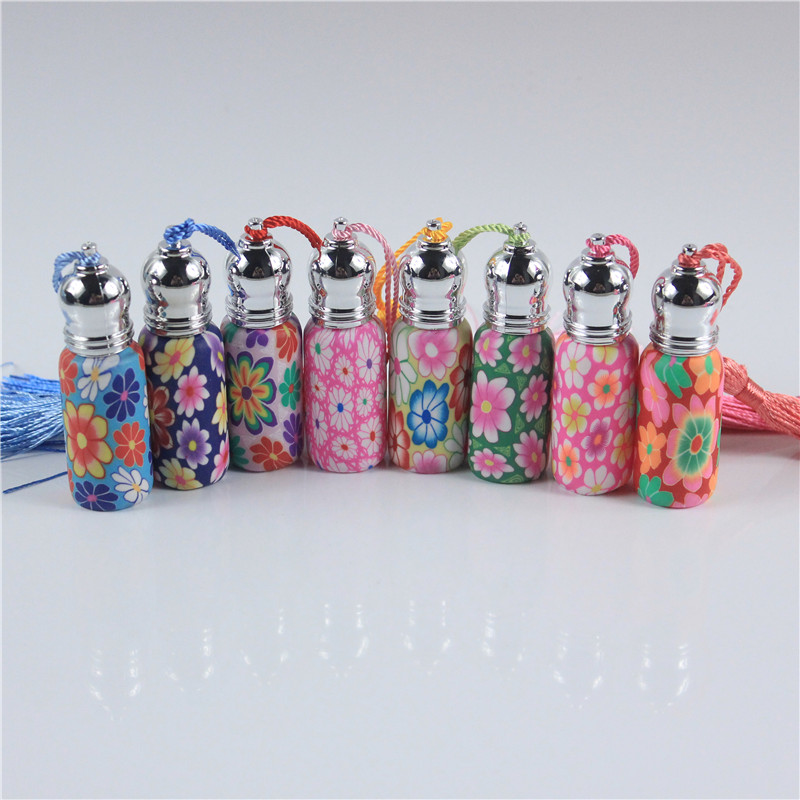 Best of 5pcs / lot 6ml 10ml Glass Perfume Roll On Bottle With Glass And Metal Ball Polymer Clay Roller Essential Oil Bottle Many Patterns Reviews & Tips