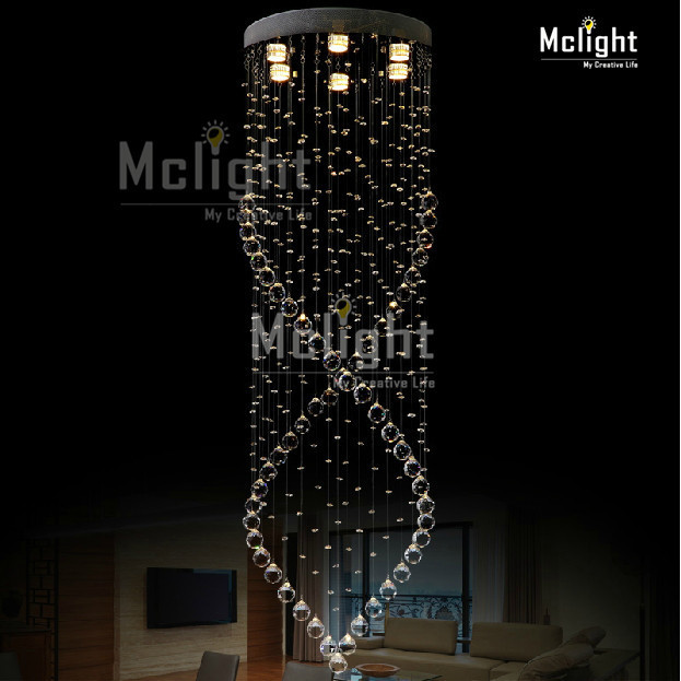 Crystal Ceiling Light Fixture Long Crystal Lamp Lustres Crystal