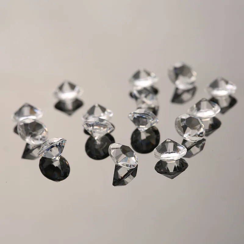 800pcs 10mm Rhinestone Acrylic Crystals Diamond Confetti Wedding Table ...