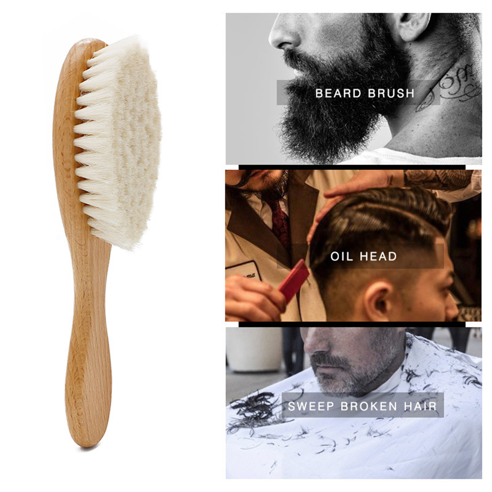 Best of 1pc Multifunction Soft Men Mustache Beard Goat Hair Brush Baby Infant Hair Brush Grooming Brush 18*5 Cm Reviews & Tips