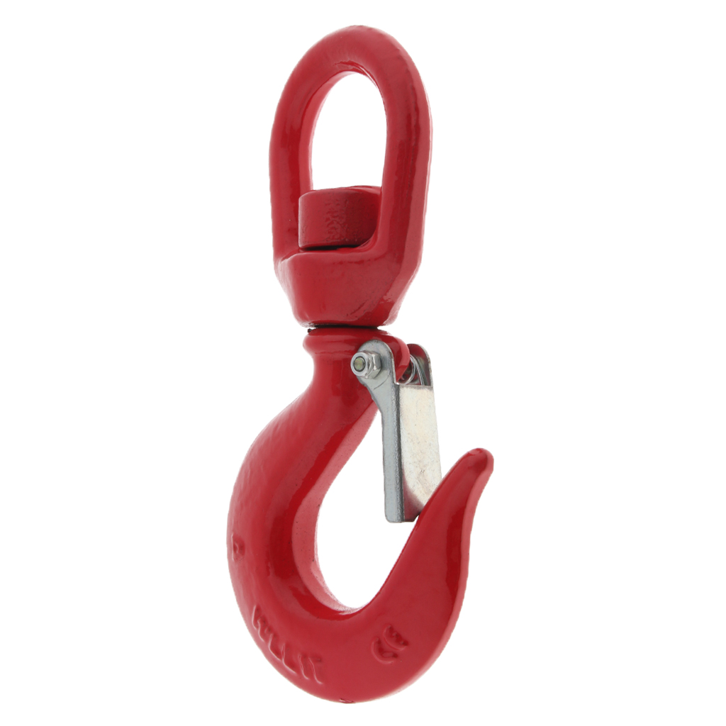 1 Ton Alloy Steel Eye Hook to Swivel with Safety Catch Lifting Hook