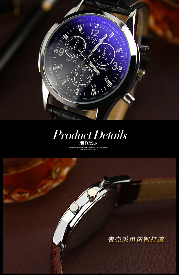 must rihm ja hõbedane korpus, sinine sihverplaat kolme alamskaalaga