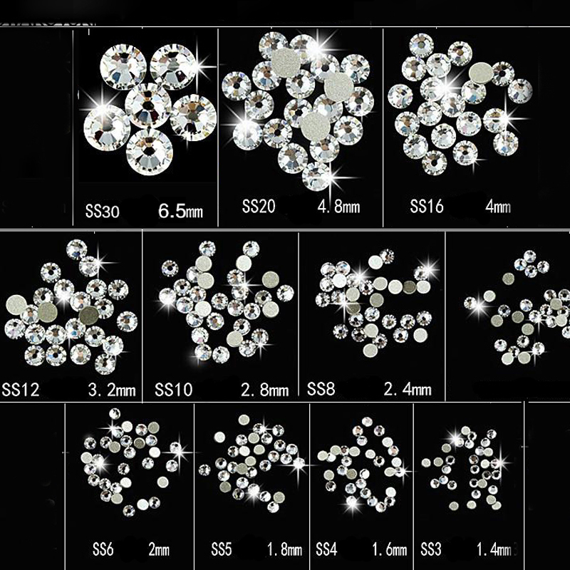 Best of YanRuo New 2000NOHF All Sizes Shiny Crystal Clear Non Hotfix Flatback Beauty Accessories Glass Rhinestones Nail Art Decorations Reviews & Tips