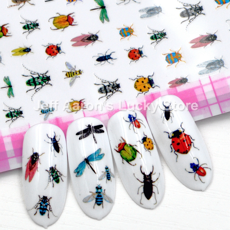 Best of Self-adhesive Insect Nail Sticker Decals For Nail Art Tips Decorations Manicure Fake Nails Supplies Butterfly Dragonfly Bee Reviews & Tips