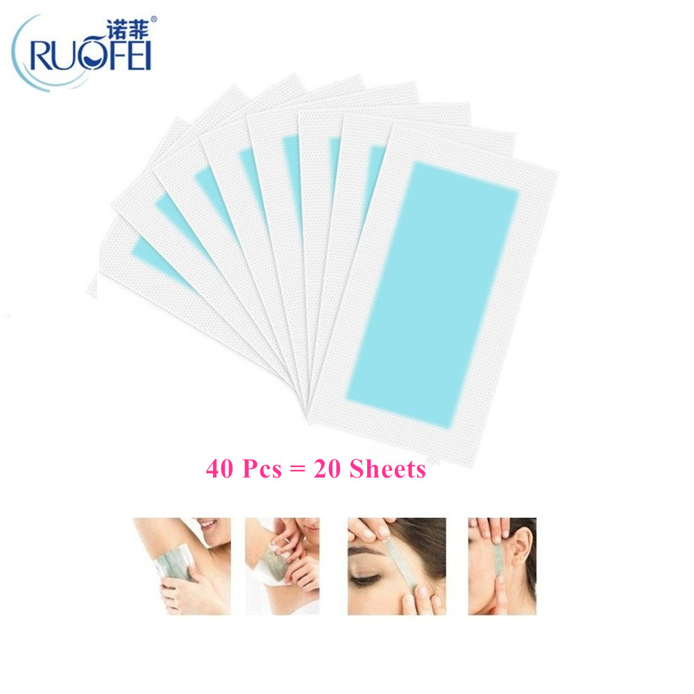 Best of 40pcs=20sheets Professional Summer Hair Removal Double Sided Cold Wax Strips Paper For Leg Body Face Epilator Set Reviews & Tips