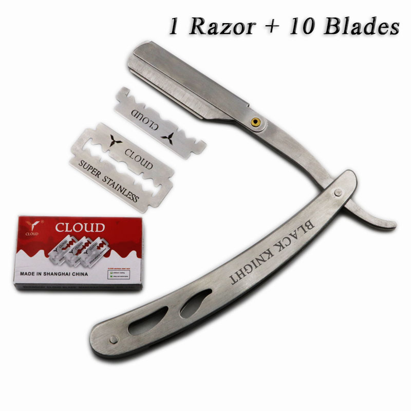 Best of CLOUD 1 Set Men Straight Barber Edge Razors Folding Shaving Knife Hair Removal Tools With 10pcs Blades Reviews & Tips