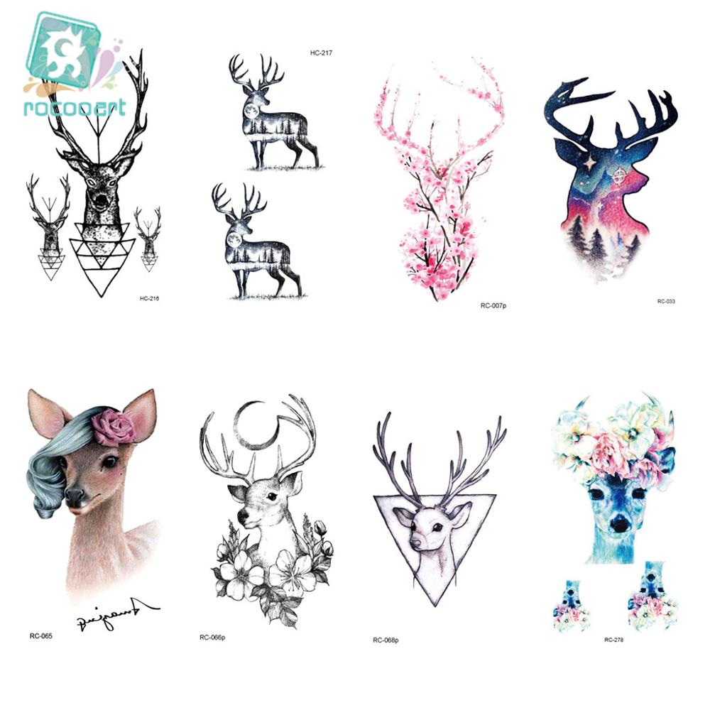 Best of 25 Different Waterproof Temporary Tattoo Stickers Fawn Deer Head Fake Tatto Geometric Animal Flash Hand Tatoo For Women Men Reviews & Tips