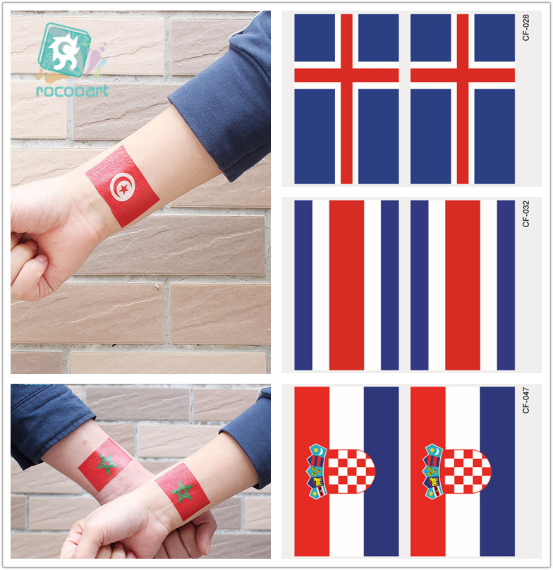 Best of 2018 Football Games Flag Tattoo Stickers Face Flag Tattoo Of Iceland, Costa Rica, Tunisia, Morocco Flag Tattoo Sticker Reviews & Tips