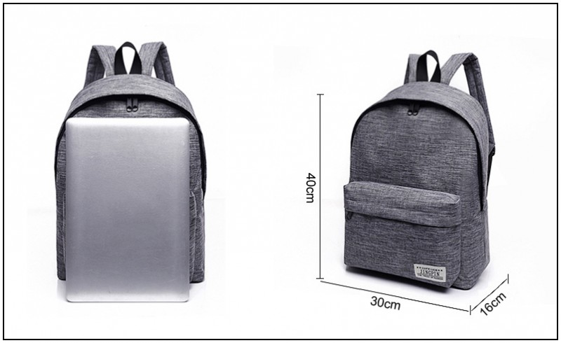 hall purjeriidest seljakott, millel on ees tasku ja reguleeritavad rihmad