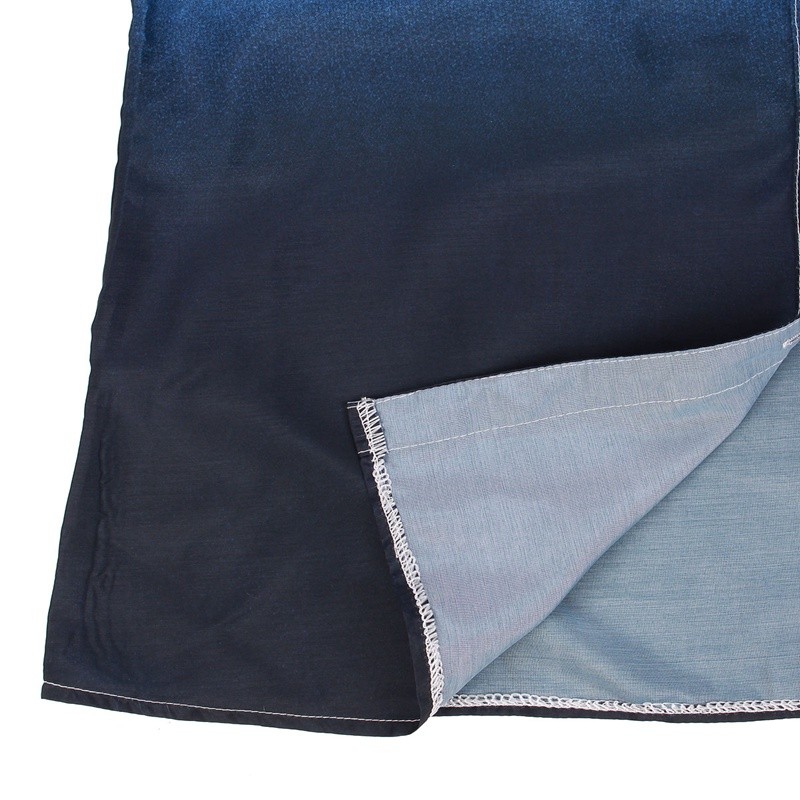 sinine ombre efektiga pluus, millel on hele vooder