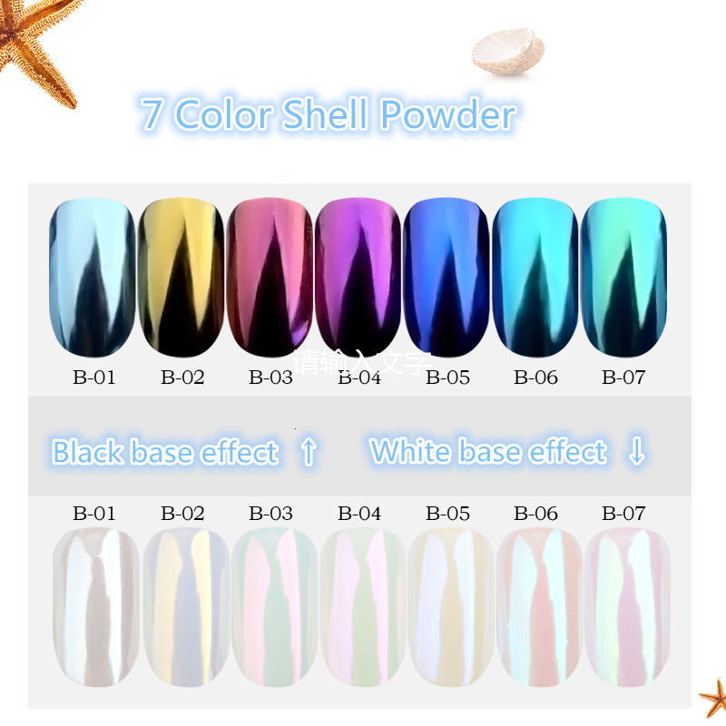 Best of 1 Box Pearl Shell Chameleon Mirror Nails Powder Glitters DIY Nail Art Chrome Pigment Dust Manicure Decoration Reviews & Tips