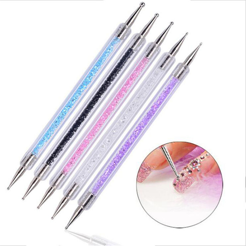 Best of Dual-ended Nail Dotting Pen Crystal Beads Handle Rhinestone Studs Picker Wax Pencil Manicure Nail Art Tool Reviews & Tips