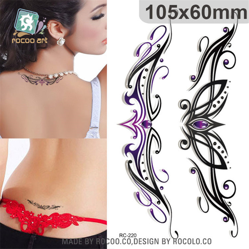 Best of Individuality Waterproof Temporary Tattoos Paper For Lady Women 3d Sexy Crown Jewelry Design Tattoo Sticker RC2220 Reviews & Tips