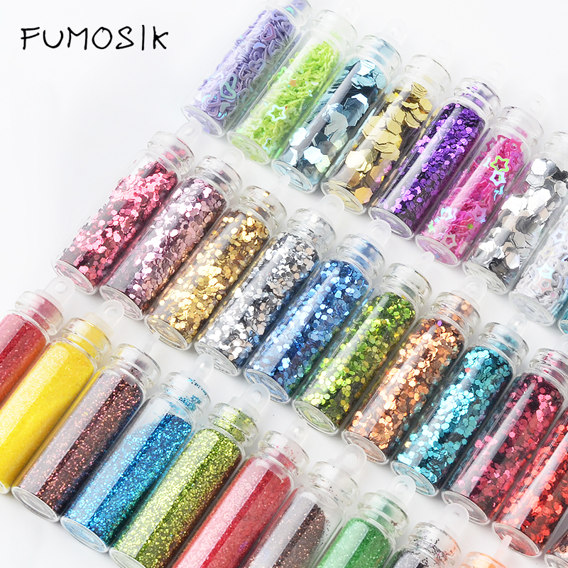 Best of 12 Bottle Nail Art Decoration Nail Sequins Glitter Thin Flakes Decorations Sets Sequins For Nails Art Flash Foils Charms Laser Reviews & Tips