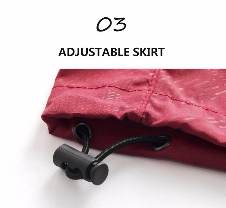 punane kapuutsiga kilejakk reguleeritava alläärega