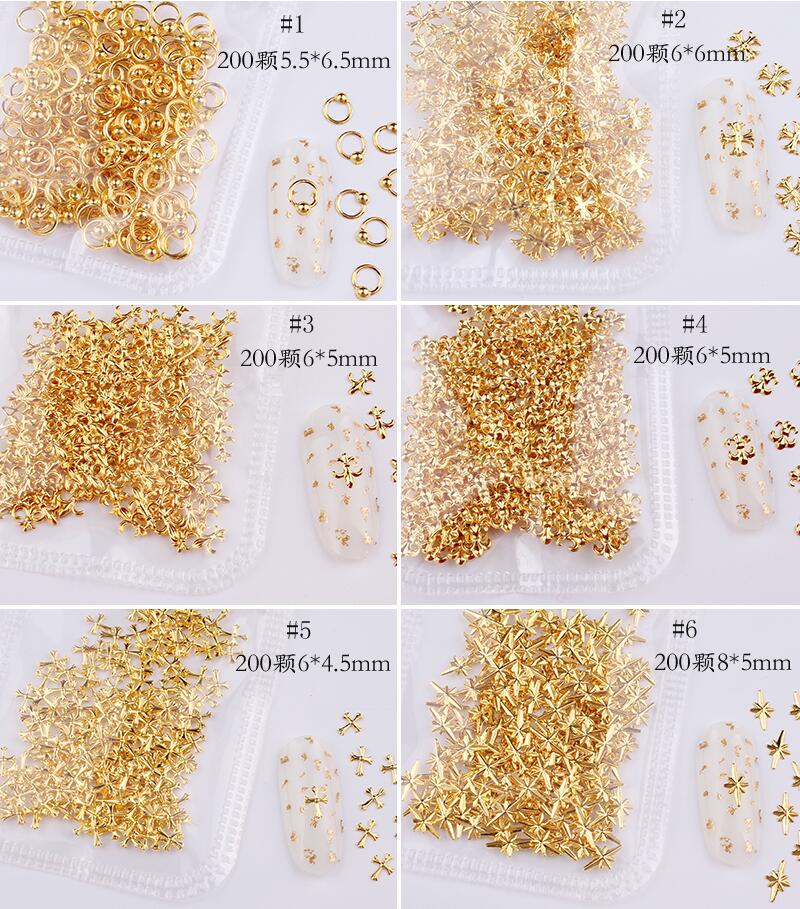 Best of 500*200Pcs Nail Metal Rivets Charms 3D Nail Art Decoration Star + Moon 31 Size / Shape Nail Studs Rivets 3D Nail Art Decoration Reviews & Tips