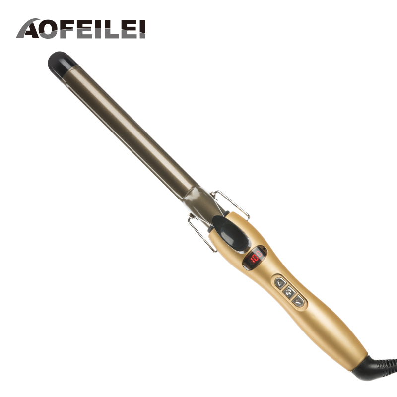 Best of Rizador Pelo Professional Ceramic Curling Iron Digital Hair Curlers Styler Heating Styling Tools Eu Plug Aofeilei Wand Irons Reviews & Tips