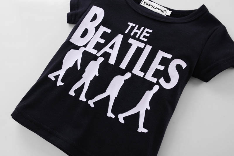 must beebide t-särk valge The Beatles logoga