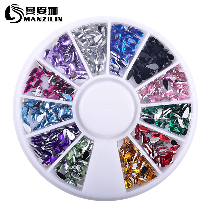 Best of Colorful 2MM 3MM Water Drop Acrylic Rhinestones Nail Stickers Decoration 3D DIY Nail Art Tips Jewelry Manicure Tools Reviews & Tips