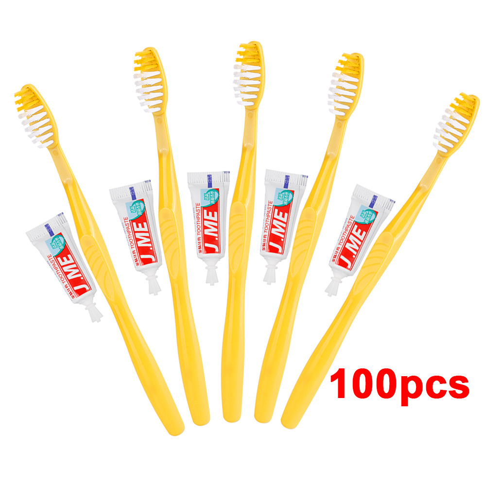 Best of 100 / 50 / 20Pcs Disposable Hotel Toothbrush Portable Travel Toothbrush With Toothpaste Kit Oral Care Teeth Cleaning Brush TSLM1 Reviews & Tips