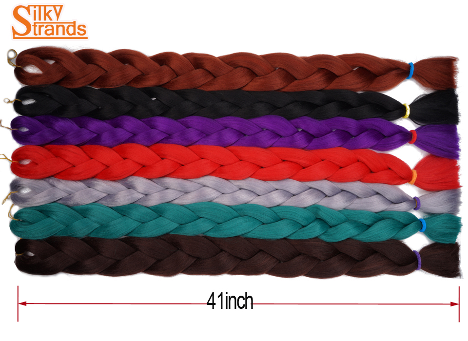 erinevat värvi pikad punutud sünteetilised juuksed