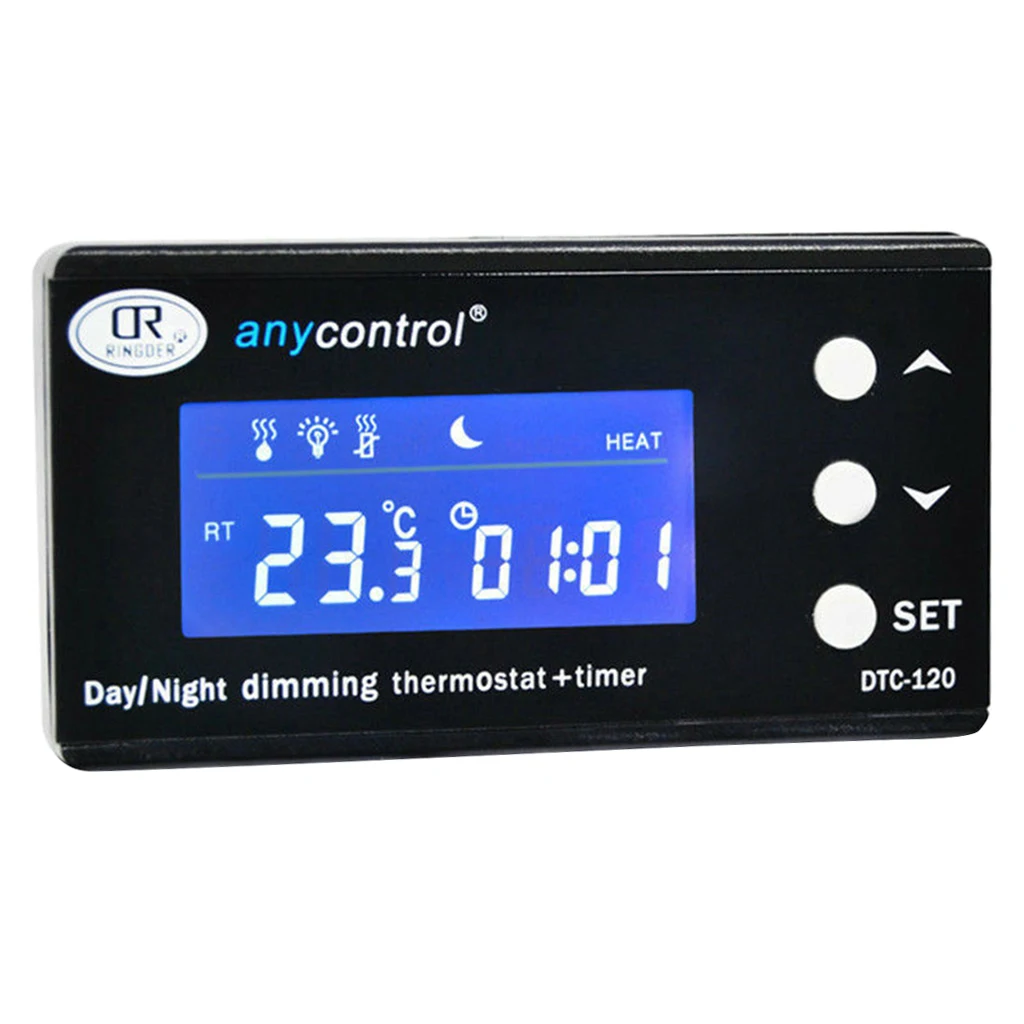 Digital Reptile Thermostat with Heating & Cooling Mode Reptile Snake Digital Thermostat Aquarium Temp Controller for Aquarium