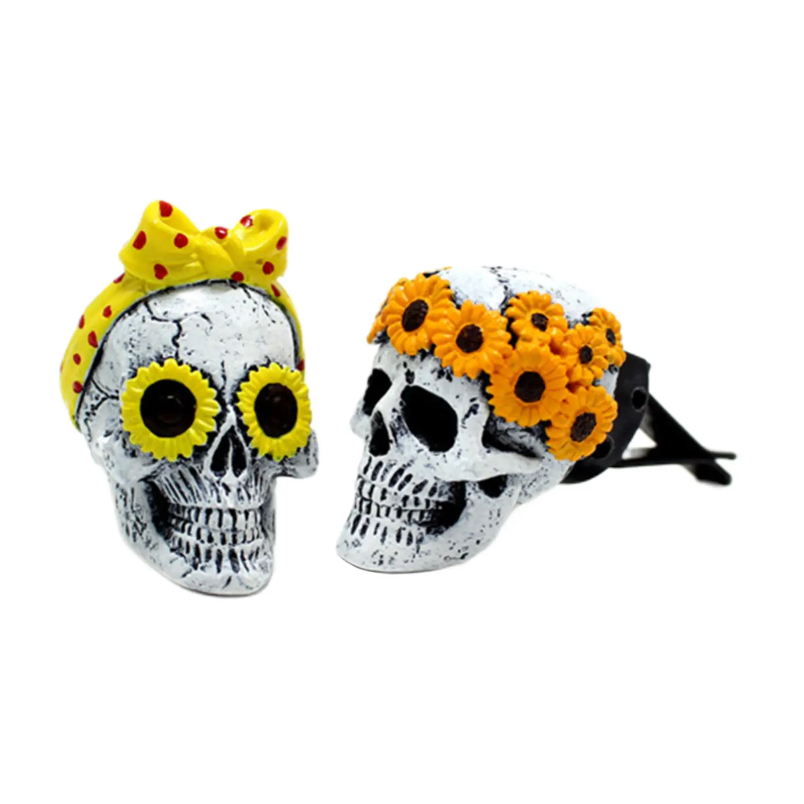 2x Skull Shape Scented Car Air Vent Decor Vehicles Scent Air Freshener Clip