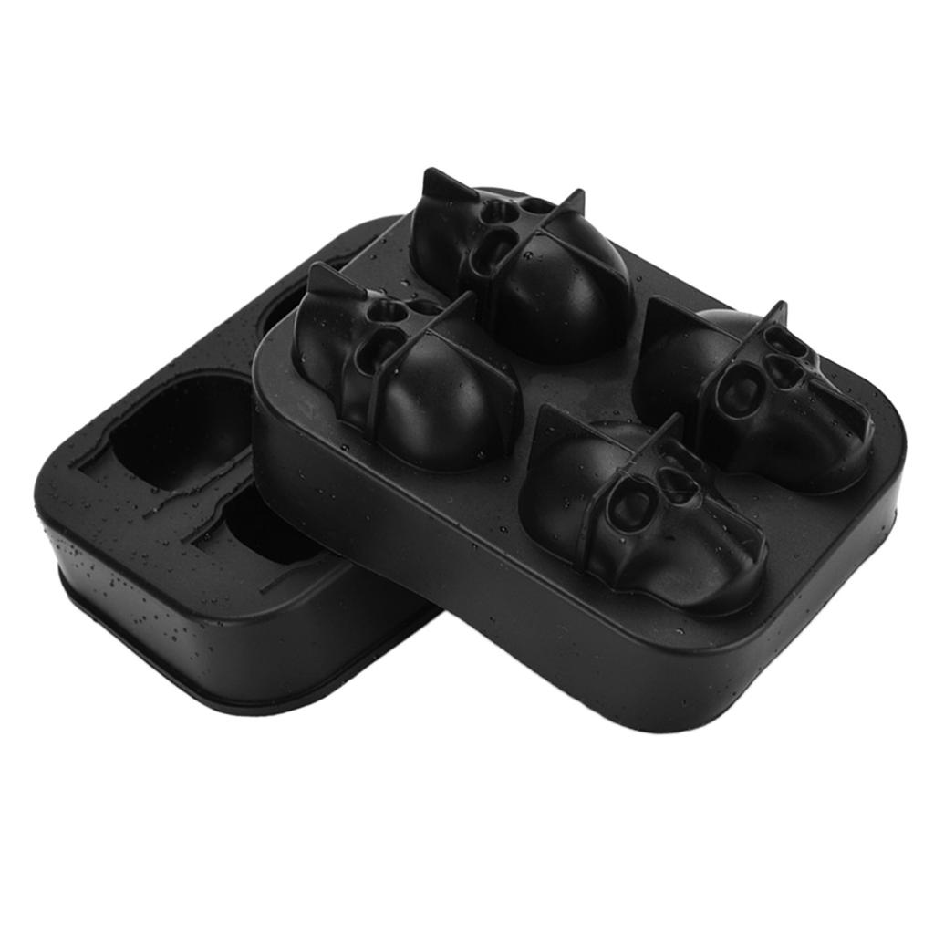 3D Silicone Ice Cube Maker Tray Skull Shape Chocolate Icecream DIY Mould Box