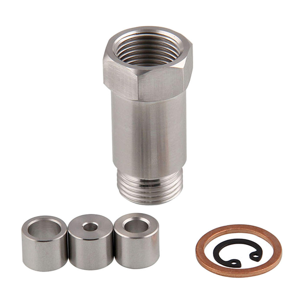 O2 Oxygen Sensor Adapter Car CEL FIX Restrictor Fitting + Gas Flow Inserts