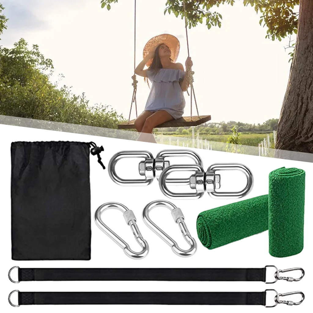 Durable Outdoor Tree Swing Hanging Kit with Storage Bag for Most Swings Extra Long Tree Swing Straps With Tree Protector