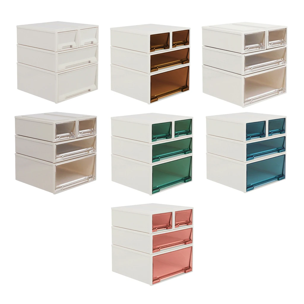 4pcs 1/6 Scale Doll House Mini Plastic Drawer Storage Box Simulation Model Baby Doll Room Furniture Scenery Decoration