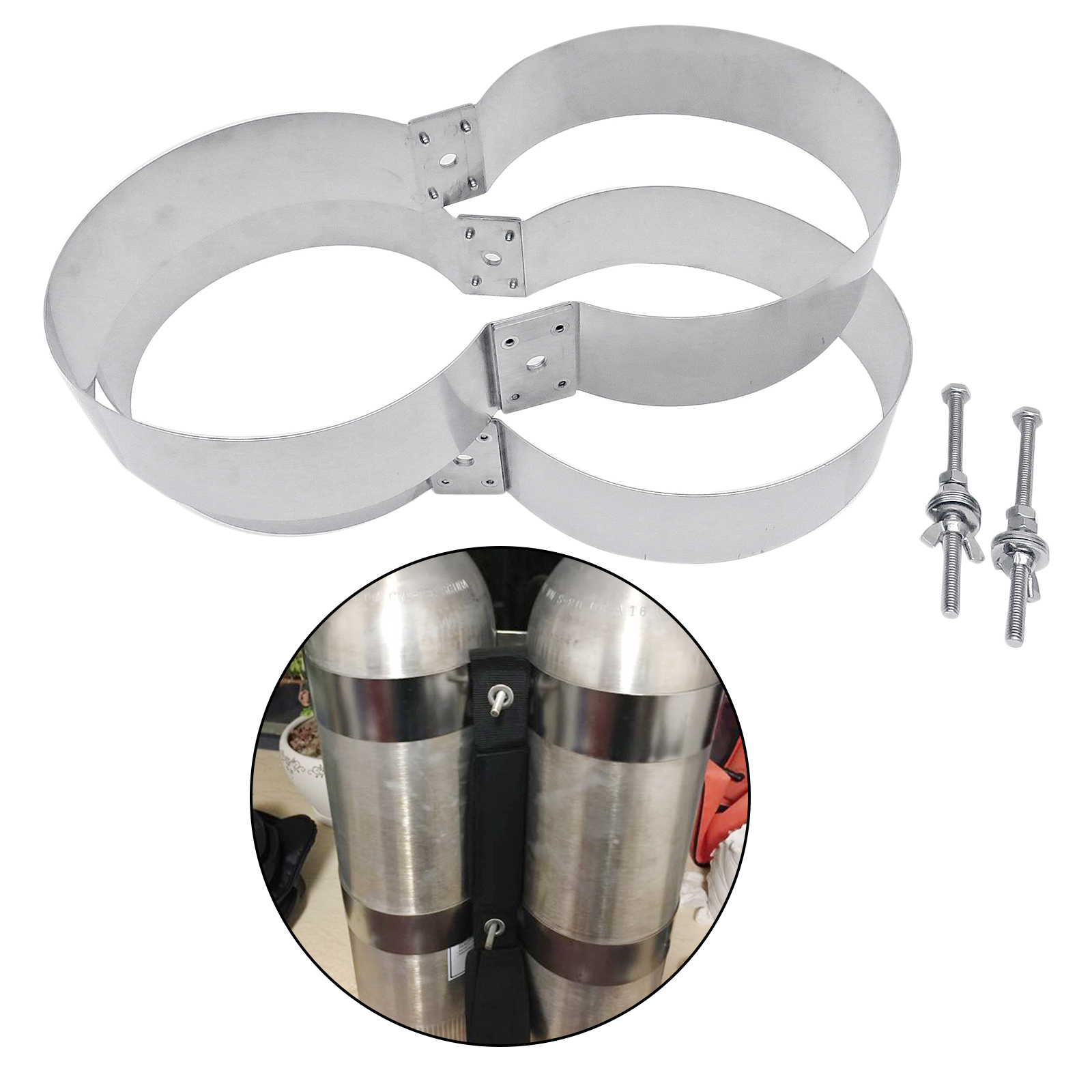 Durable 12L Diving Tank Band Carry Bottle Retainer Snorkeling Keeper Loops