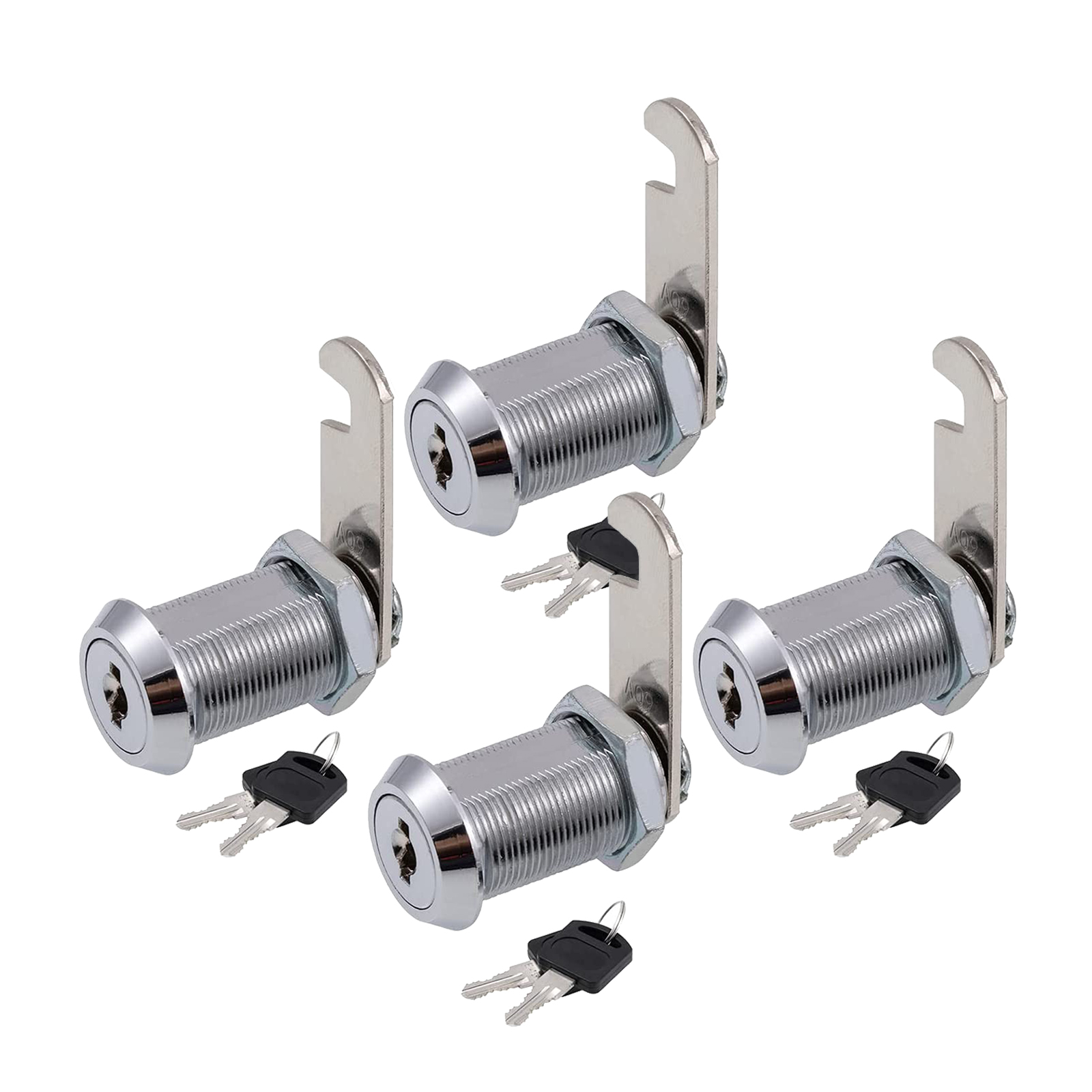 4 Pcs Drawer Locks with Keys Furniture Hardware Door Cabinet Lock for Office Desk Letter Box Cam Locks 30mm