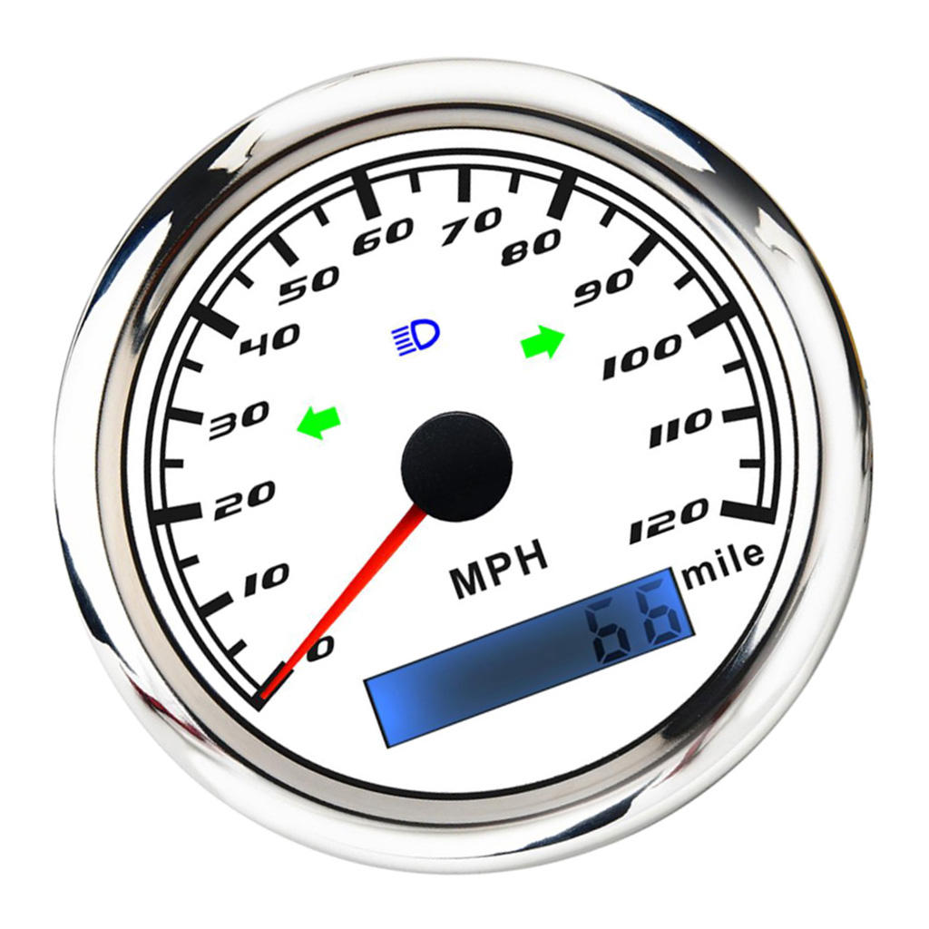 GPS Wireless Digital Speedometer LCD Display 120Km/h for WaterCraft Boat