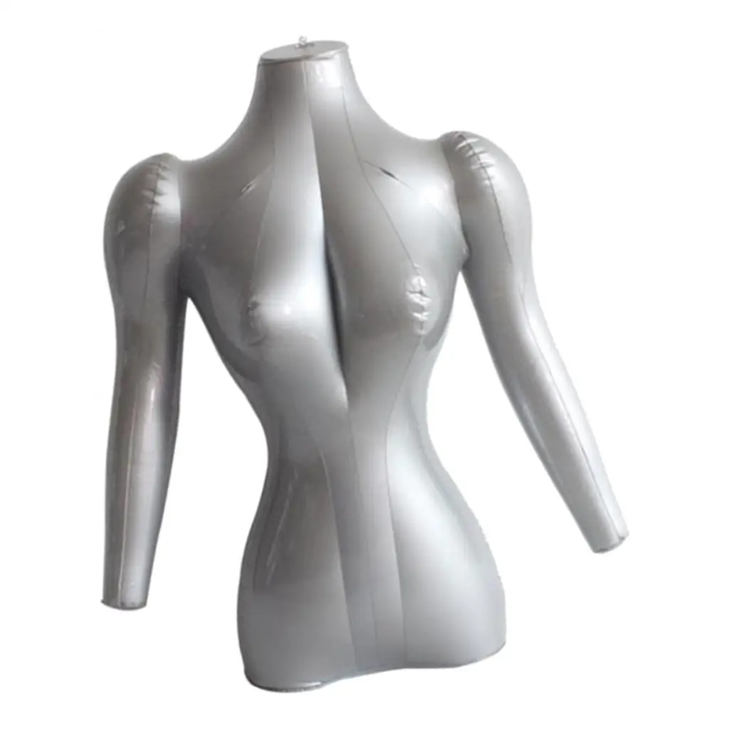 PVC Inflatable Adult Female Mannequin Bust W/ Arms Display Dummy Models