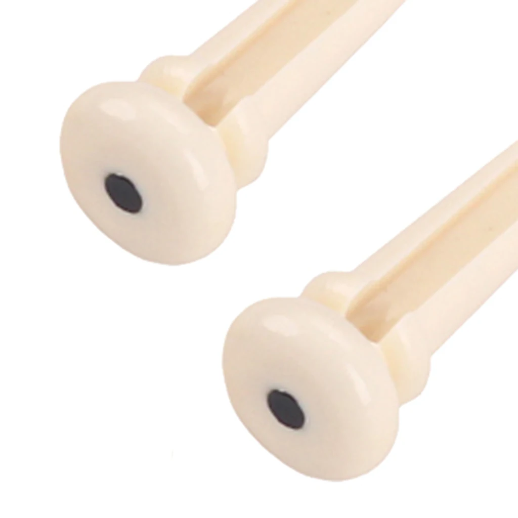 4pcs Plastic Acoustic Bridge Pins+Saddle Acoustic Bass Guitar Replacement for Beginner Music Lover Gift