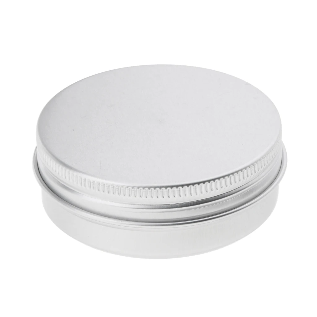 10 Packs of 60 Ml Round Aluminum Tin Cans with Metal Screw Caps