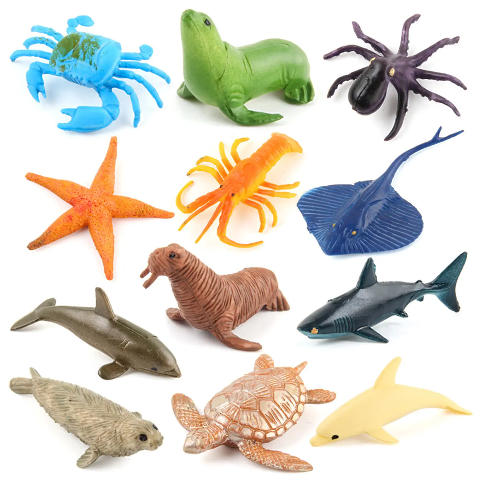 12x Toy of The Submarine World Model of Marine Life for Boys