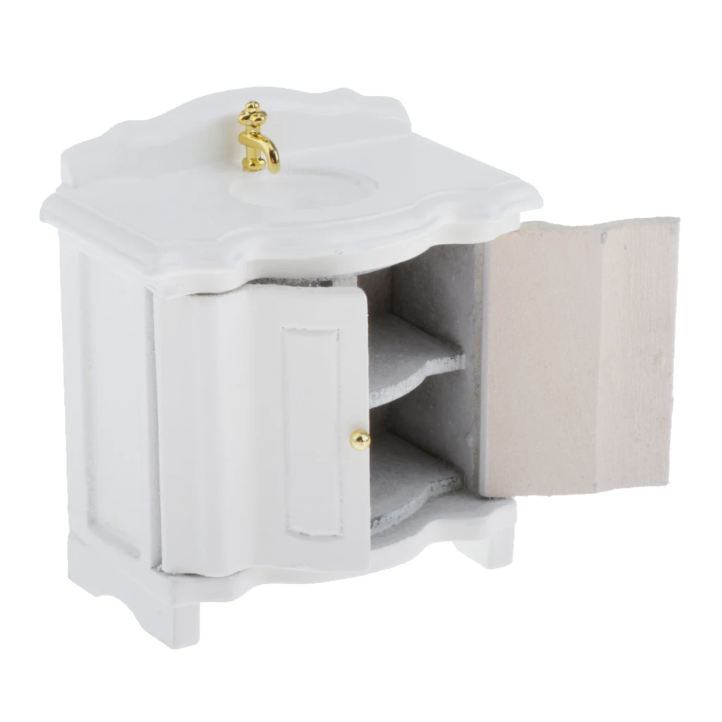 Dollhouse Mini Wash Basin Sink 1:12 Scale Dollhouse Accessories and Furniture