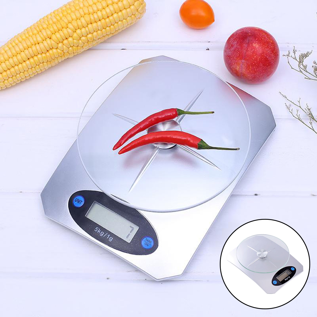 Title 5, Digital ABS Glass Kitchen Scale 5KG Grams and o...